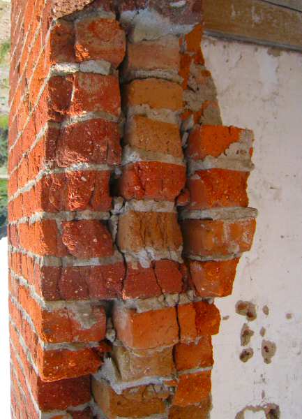 Brickwork lining the Cell