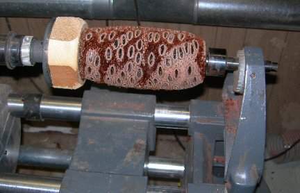 Turning a banksia Pod Vase 12