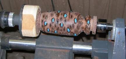 Turning a banksia Pod Vase 18