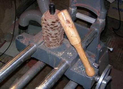 Turning a banksia Pod Vase 7